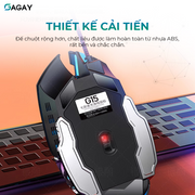 Chuột máy tính chuột Gaming G15 chuột LED đổi màu cực đỉnh, bề mặt phủ sơn bóng dây bọc dù chuyên chơi game