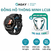 LC18 Đồng hồ thông minh mới - Tai nghe bluetooth 2 trong 1 - Cuộc gọi Bluetooth - Đo nhịp tim - Theo dõi oxy trong máu - Thanh toán ngoại tuyến