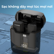 Micro thu âm không dây cài áo S16 Chân Type C/ iPhone, có 1mic/ 2 mic, giảm tiếng ồn để livestream, quay video
