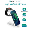 Sạc không dây A33, đế sạc đa năng 3 trong 1 sạc nhanh chóng