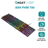 Bàn phím gaming có đèn led 7 màu phím tròn keyboard chơi game T Wolf T80
