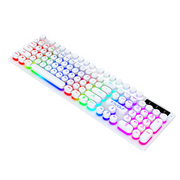 Bàn phím gaming có đèn led 7 màu phím tròn keyboard chơi game T Wolf T80