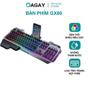 Bàn phím máy tính GX80, bàn phím giả cơ, bàn phím Gaming LED 7 màu Có Dây, Chơi Game siêu nét