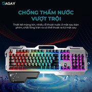 Bàn phím máy tính GX80, bàn phím giả cơ, bàn phím Gaming LED 7 màu Có Dây, Chơi Game siêu nét