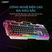 Bàn phím máy tính GX80, bàn phím giả cơ, bàn phím Gaming LED 7 màu Có Dây, Chơi Game siêu nét