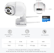 Camera ICSEE 1 Wifi Camera Giám Sát Trong Nhà Ngoài Trời Xoay 4 Chiều