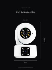 Camera LEAN-208 Wifi Camera Giám Sát Trong Nhà Xoay 4 Chiều 2 Camera Dễ Dàng Cài Đặt