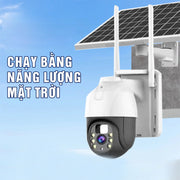 Camera Năng Lượng Mặt Trời 1080P HD 4G WiFi Đôi Nguồn Sáng Phát Hiện Chuyển Động 2 Chiều