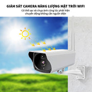 Camera Năng Lượng Mặt Trời 1080P HD WiFi Đôi Nguồn Sáng Phát Hiện Chuyển Động 2 Chiều