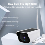 Camera Năng Lượng Mặt Trời 1080P HD WiFi Đôi Nguồn Sáng Phát Hiện Chuyển Động 2 Chiều