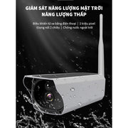 Camera Năng Lượng Mặt Trời 1080P HD WiFi Đôi Nguồn Sáng Phát Hiện Chuyển Động 2 Chiều