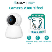 Camera wifi V380 camera gia đình xoay 4 chiều hình ảnh sắc nét