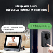 Chuông cửa không dây M12 đàm thoại 2 chiều dễ dàng sử dụng không cần kết nối apps