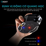 Chuột Không Dây Gaming Wolf X8 LED 7 Màu RGB, Pin Có Thể Sạc Dùng Cực Lâu, Chuột Chơi Game Không Dây