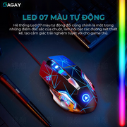 Chuột máy tính chuột Gaming G15 chuột LED đổi màu cực đỉnh, bề mặt phủ sơn bóng dây bọc dù chuyên chơi game