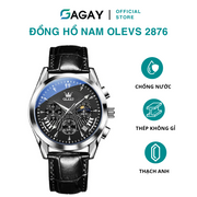 Đồng hồ nam OLEVS 2876 dây da bò Chống thấm nước sâu hiệu ứng phát sáng GD849