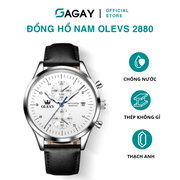 Đồng hồ nam HD OLEVS 2880 Dây da có chức năng Lịch chống nước phát sáng Mặt số GD851