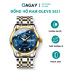 Đồng Hồ Nam OLEVS 5513 Dây Thép Không Gỉ Chống Thấm Nước Mặt Lịch Thời Trang