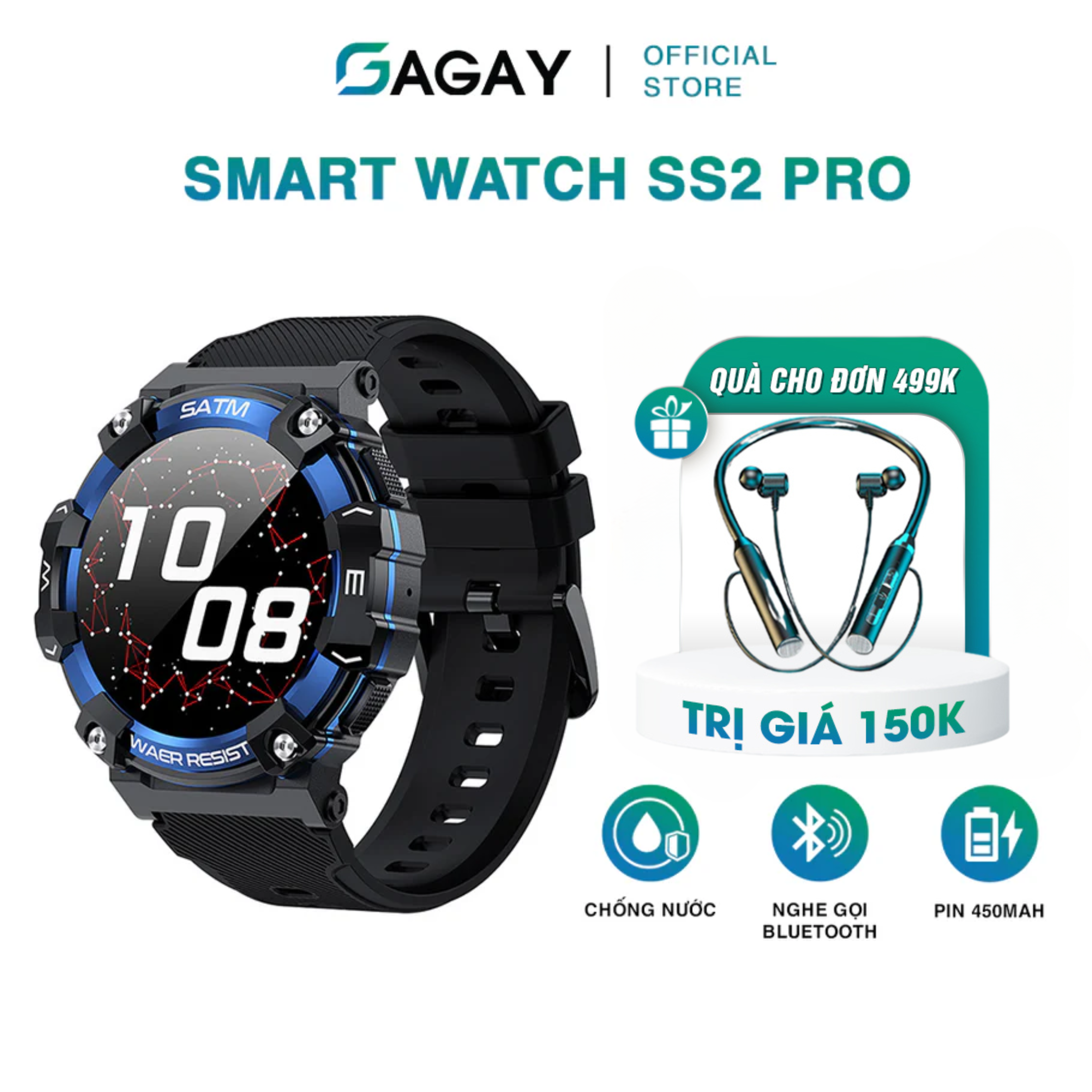 Đồng hồ thông minh Smart watch SS2 Pro nghe gọi lướt web