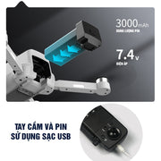 Flycam M218 Máy Bay Điều Khiển Từ Xa Camera Sắc Nét Gimbal Chống Rung 3 Trục Có GPS