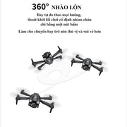 Flycam mini H66 Pro máy bay không người lái, Camera kép 4K, Dung lượng pin lớn