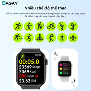Đồng hồ thể thao thông minh W59, đồng hồ có kết nối bluetooth màn hình lớn